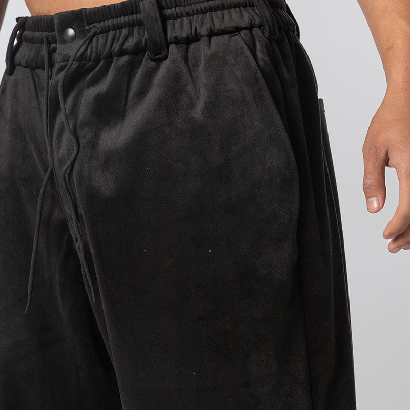 Velvet Corduroy Track Pant - Black - Image 7