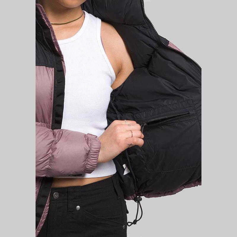 W 1996 Retro Nuptse Jacket - Fawn Grey/TNF Black - Image 4