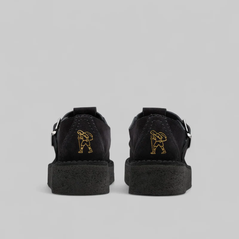 W Trek Wedge T-Bar - Black Suede - Image 3