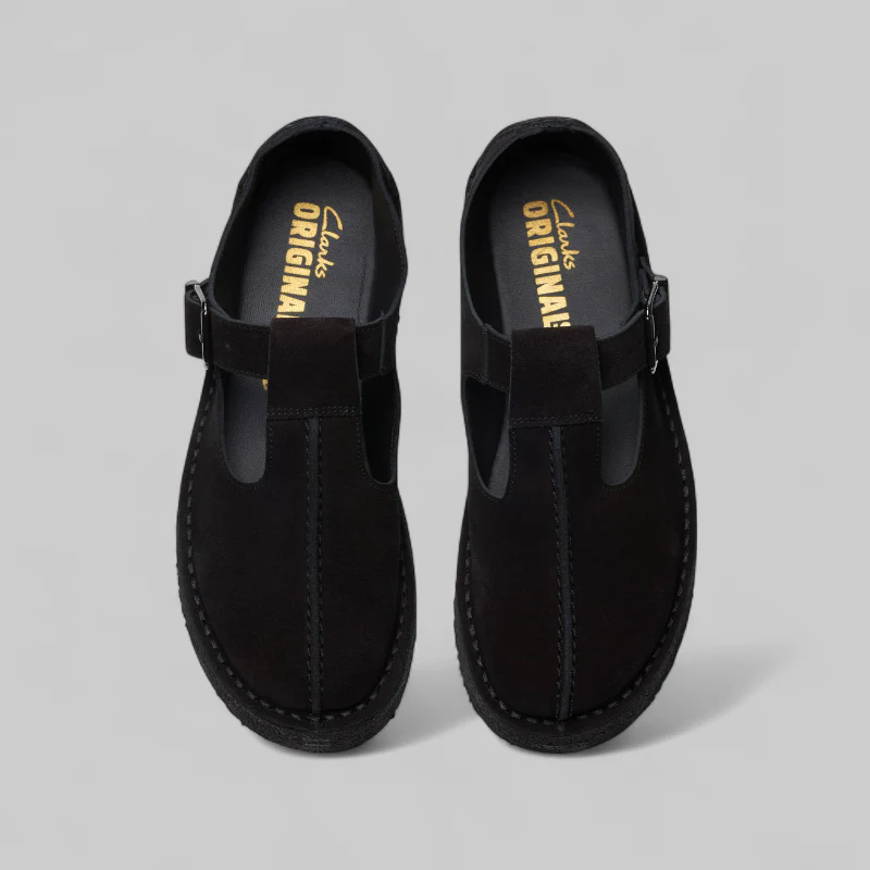 W Trek Wedge T-Bar - Black Suede - Image 7