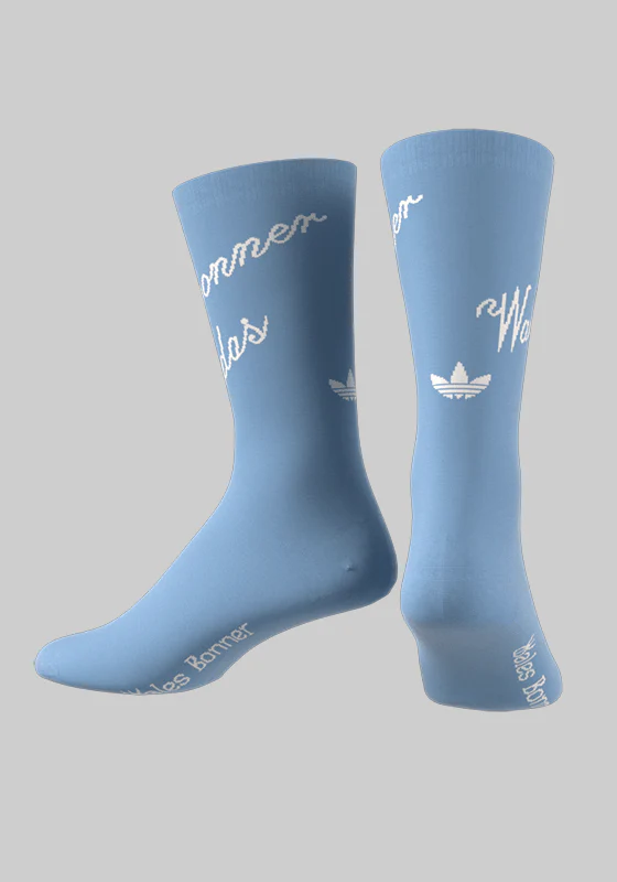 Wales Bonner Short Socks - Ash Blue - Image 3