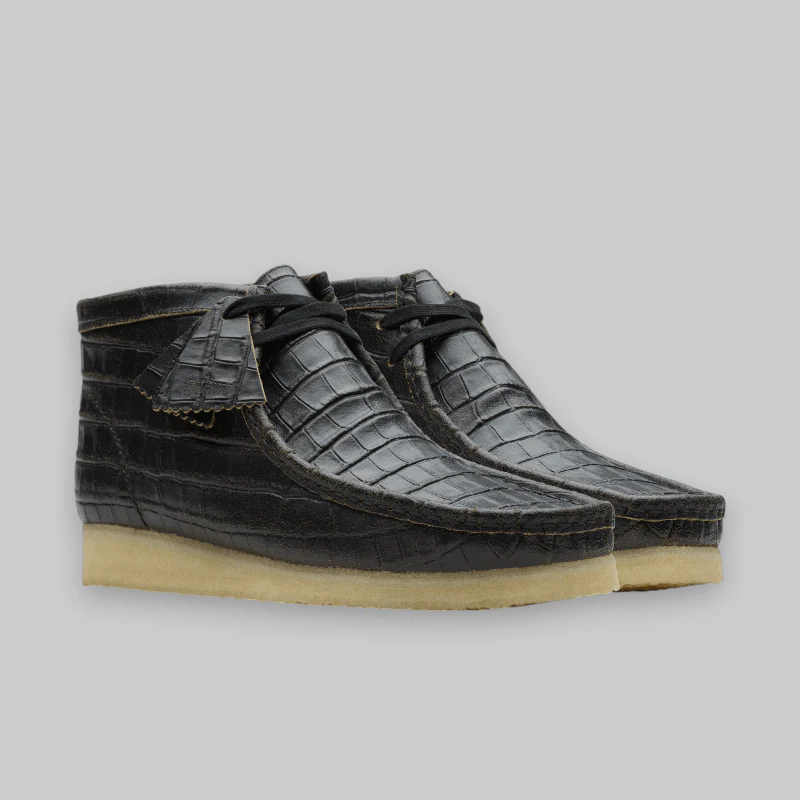 Wallabee Boot - Black/Croc Distress "Harajuku Pack" - Image 4