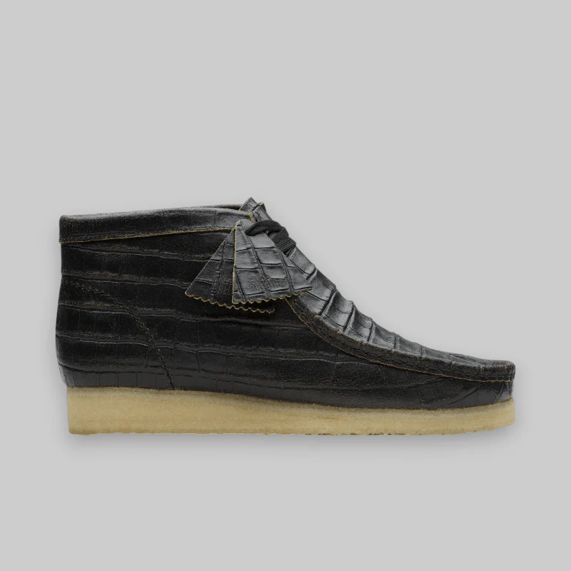 Wallabee Boot - Black/Croc Distress "Harajuku Pack" - Image 8
