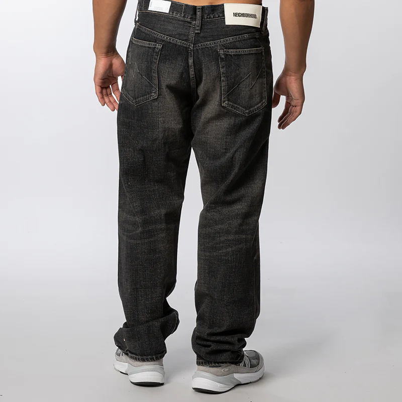 Washed Denim DP Basic Pant - Black - Image 4