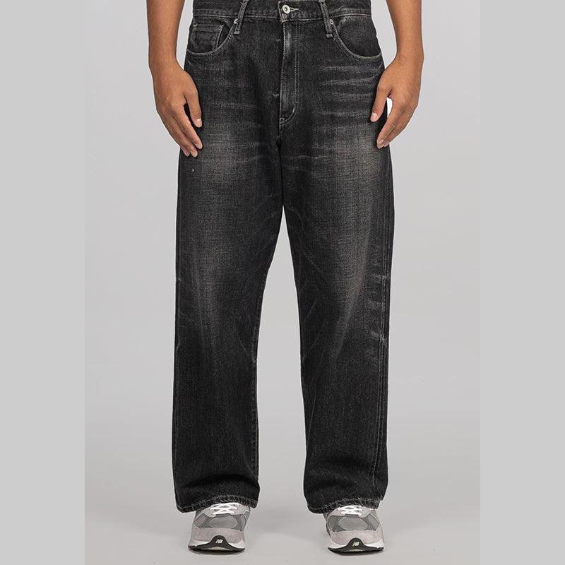 Washed Denim DP Wide Pant - Black - Image 2