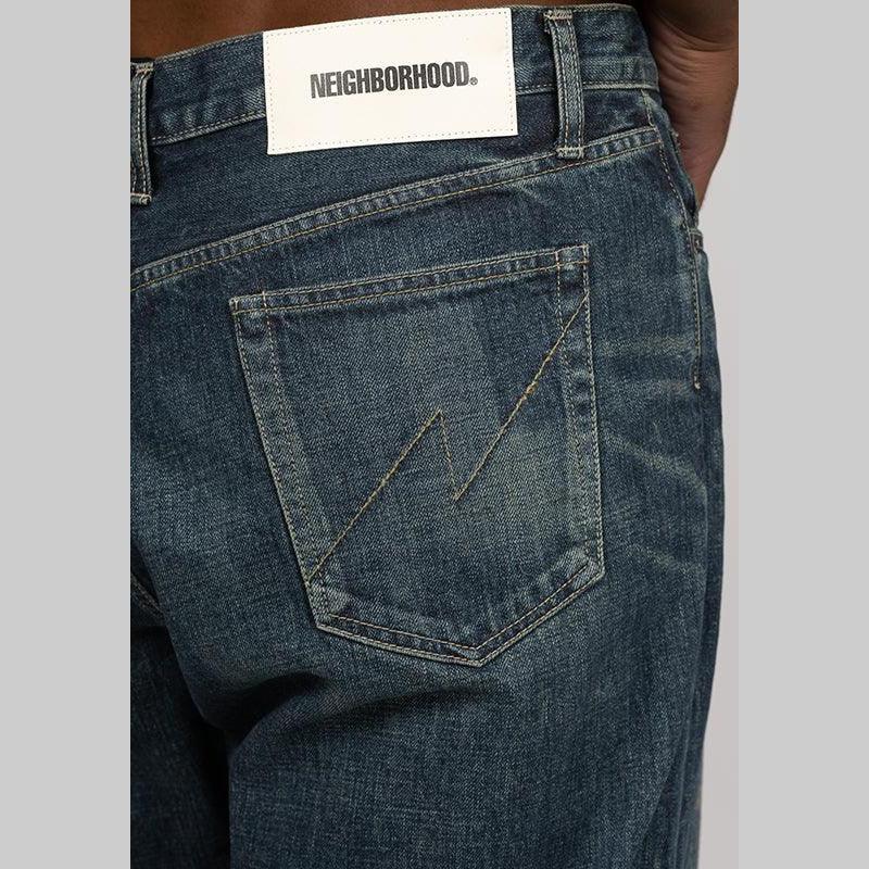 Washed Denim DP Wide Pant - Indigo - Image 5