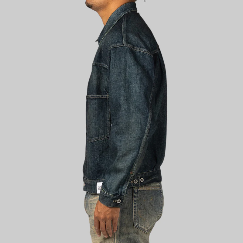 Washed Denim Type-2 Jacket - Indigo - Image 3