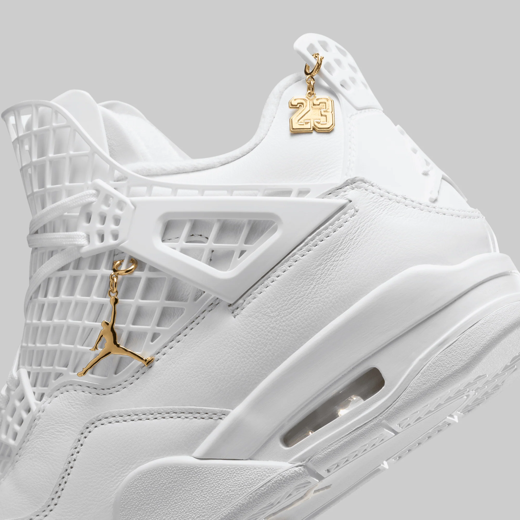 W's Air Jordan 4 Net - "Triple White" - Image 6