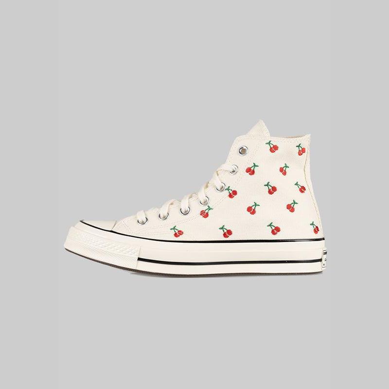 Women's Chuck 70 Hi - Egret/Black/Red