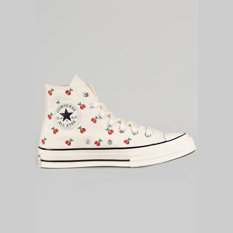 Women's Chuck 70 Hi - Egret/Black/Red - Image 3