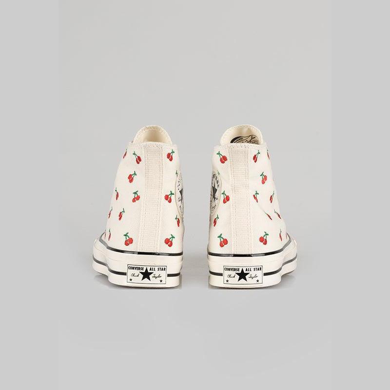 Women's Chuck 70 Hi - Egret/Black/Red - Image 5
