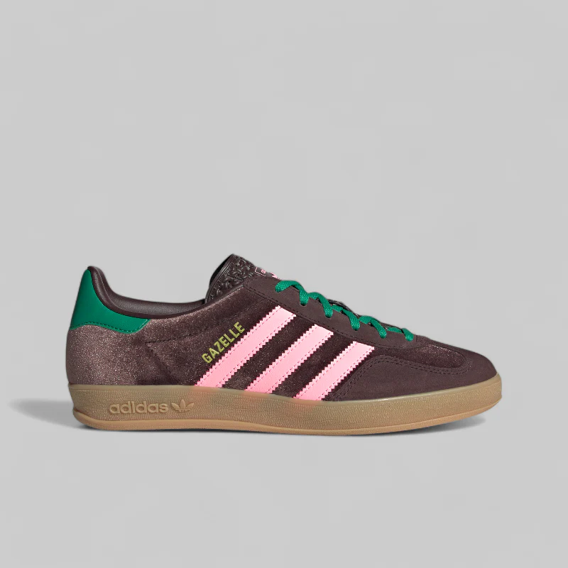 Women's Gazelle Indoor Velvet 'Brown/Pink/Green' - Image 2