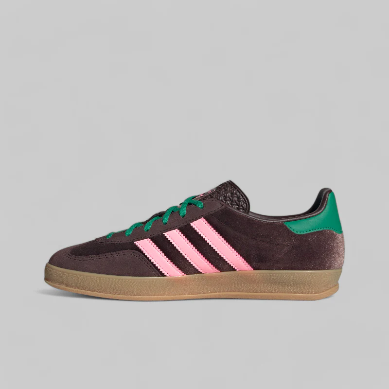 Women's Gazelle Indoor Velvet 'Brown/Pink/Green' - Image 3