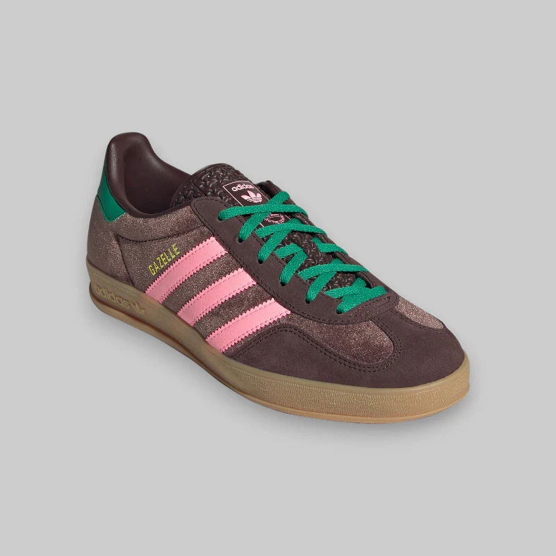 Women's Gazelle Indoor Velvet 'Brown/Pink/Green' - Image 4
