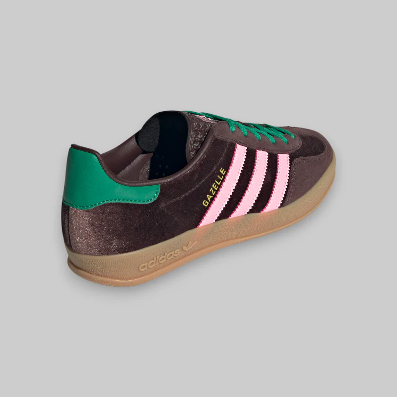 Women's Gazelle Indoor Velvet 'Brown/Pink/Green' - Image 5