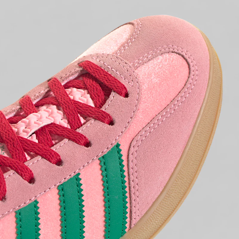 Women's Gazelle Indoor Velvet 'Glow Pink/Court Green' - Image 7