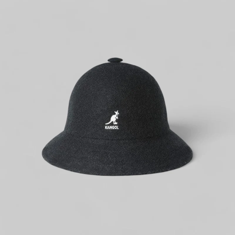 Wool Casual Bucket Hat - Black