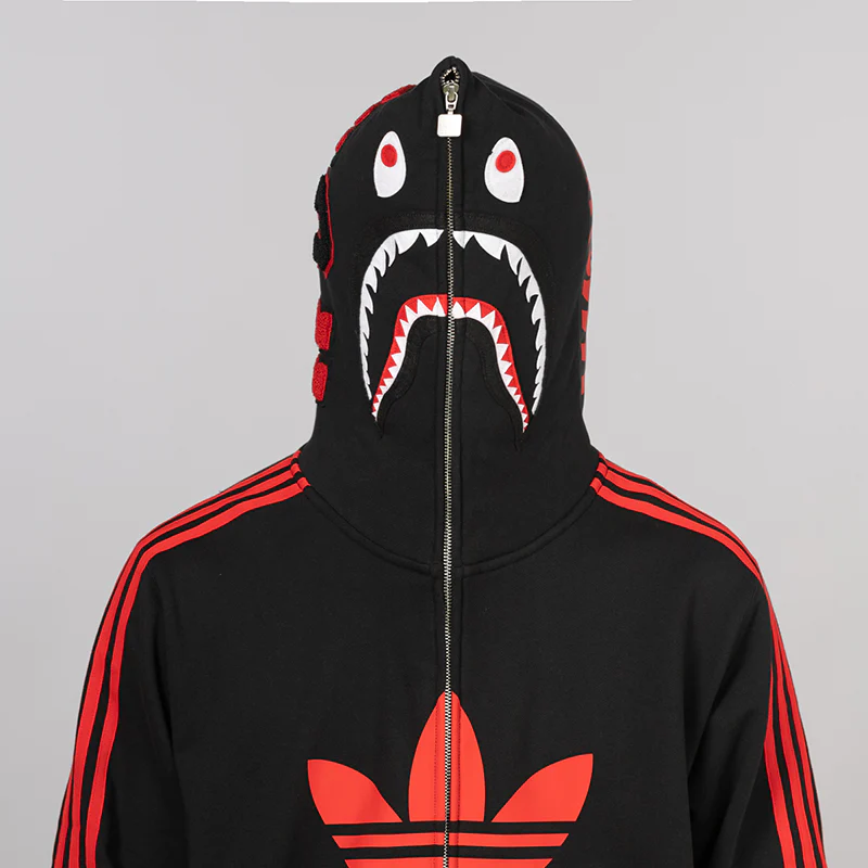 X Bape Shark Full Zip Hoodie - Black