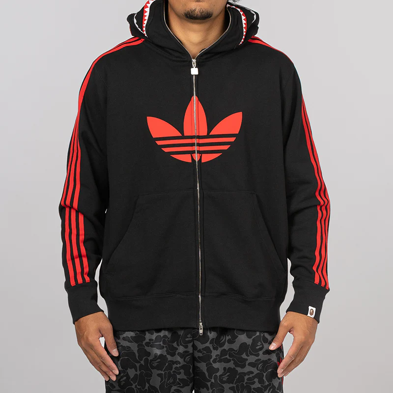 X Bape Shark Full Zip Hoodie - Black - Image 2