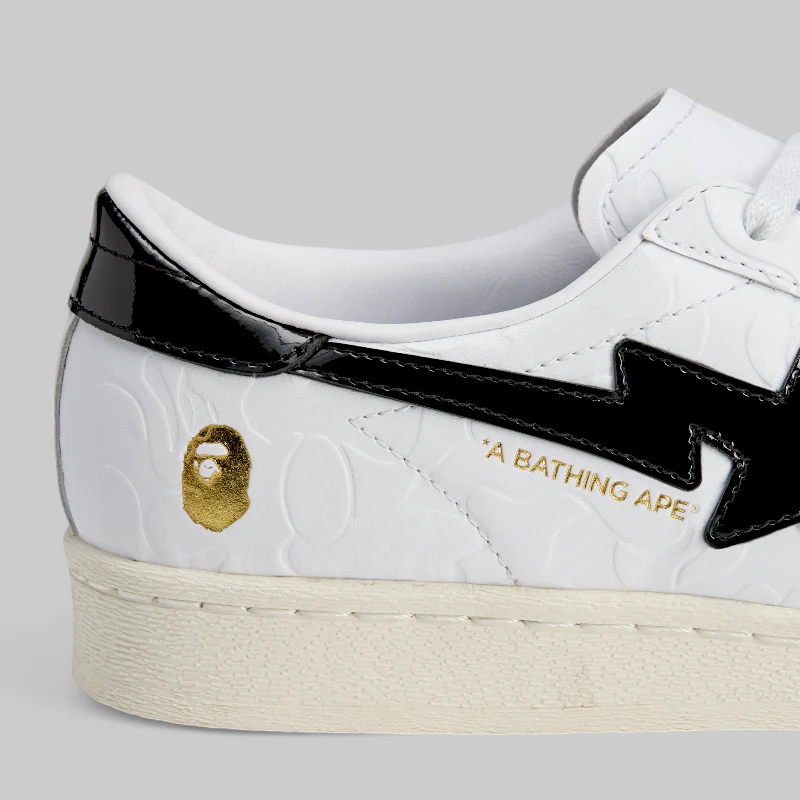 X Bape Superstar Vintage - White/Black - Image 4