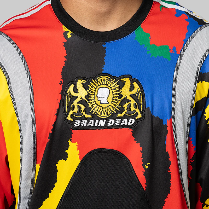 X Brain Dead Long Sleeve Jersey - Black/Equipment Yellow - Image 7