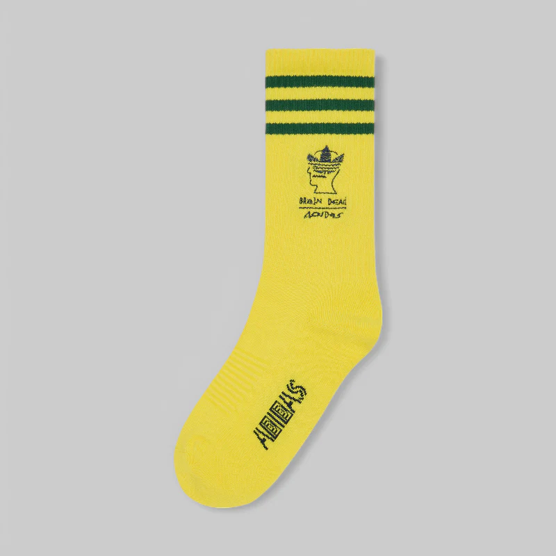 X Brain Dead Sock - Bold Yellow