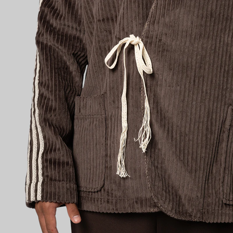 X CLOT By Edison Chen Corduroy Jacket - Dark Brown - Image 6