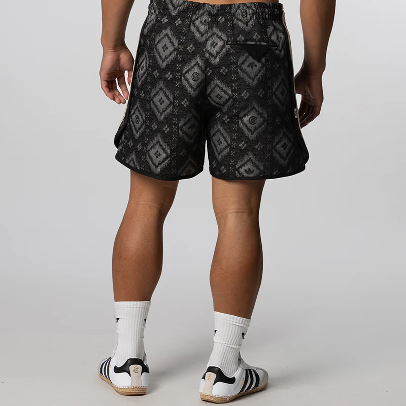 X CLOT By Edison Chen Ikat Short - Carbon - Image 4