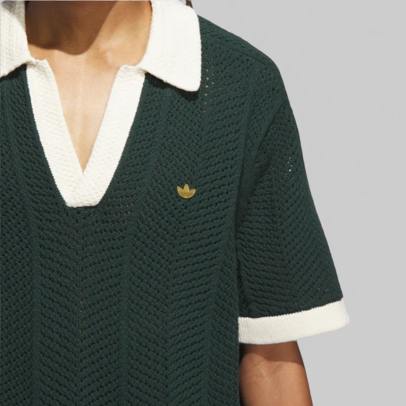 X CLOT By Edison Chen Knit Polo - Green - Image 3