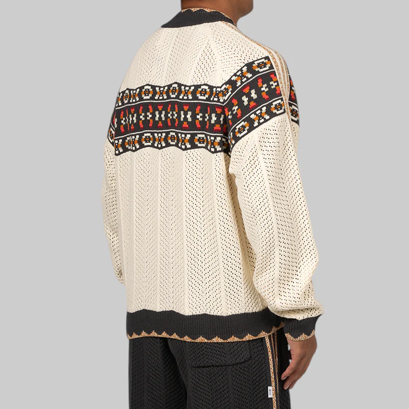 X CLOT By Edison Chen Knit Superstar Track Top - Cream - Image 5