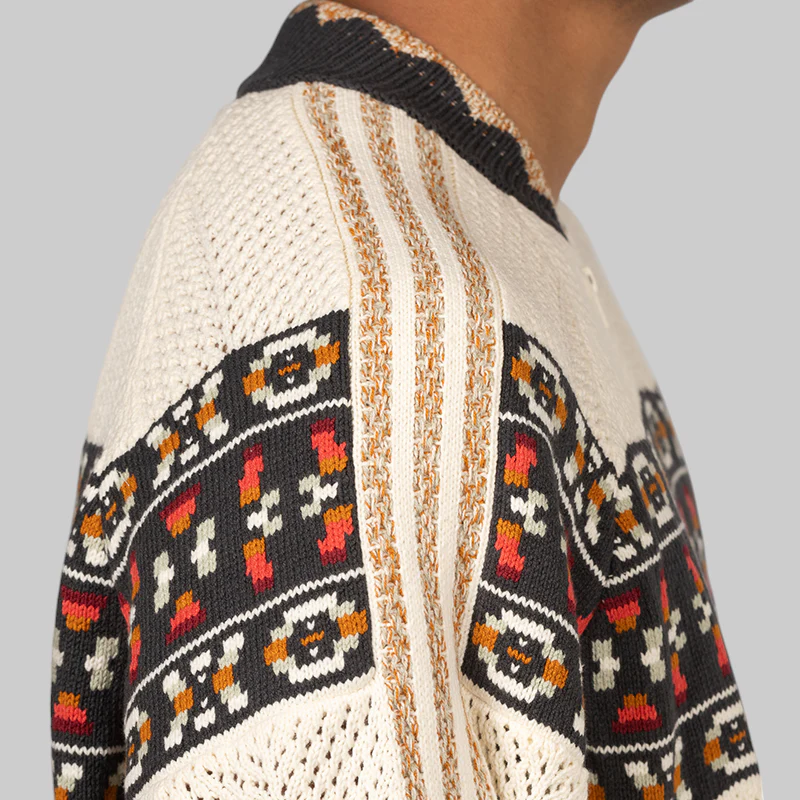 X CLOT By Edison Chen Knit Superstar Track Top - Cream - Image 6