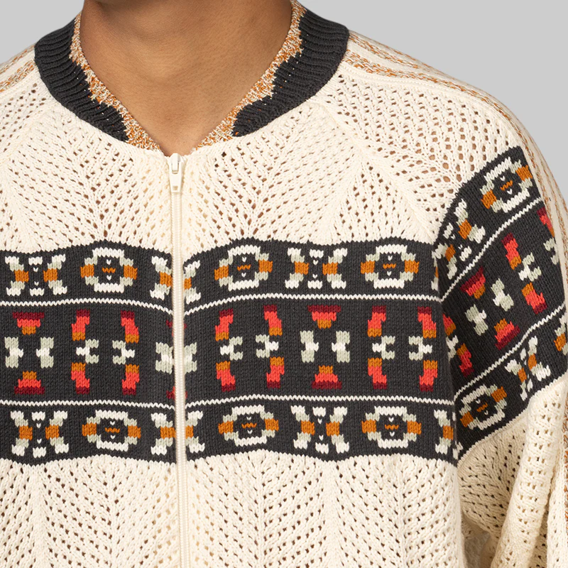 X CLOT By Edison Chen Knit Superstar Track Top - Cream - Image 7