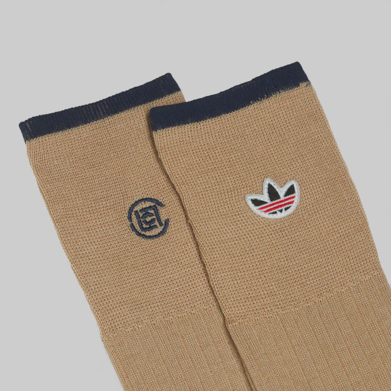 X CLOT By Edison Chen Socks - Warm Sandstone/Night Indigo - Image 2