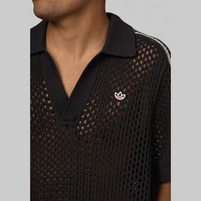 X CLOT By Edison Chen Crochet Polo - Carbon - Image 6