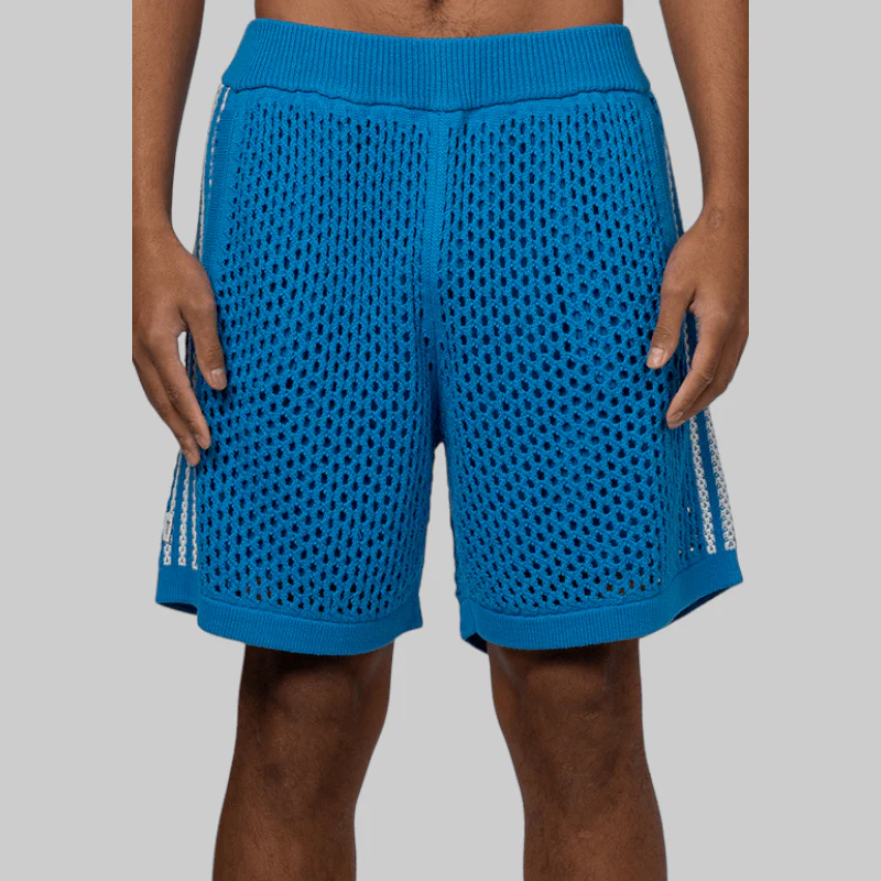 X CLOT By Edison Chen Crochet Short - Blue - Image 2