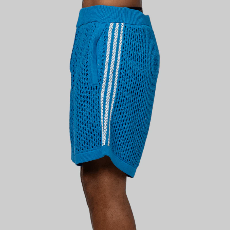X CLOT By Edison Chen Crochet Short - Blue - Image 3