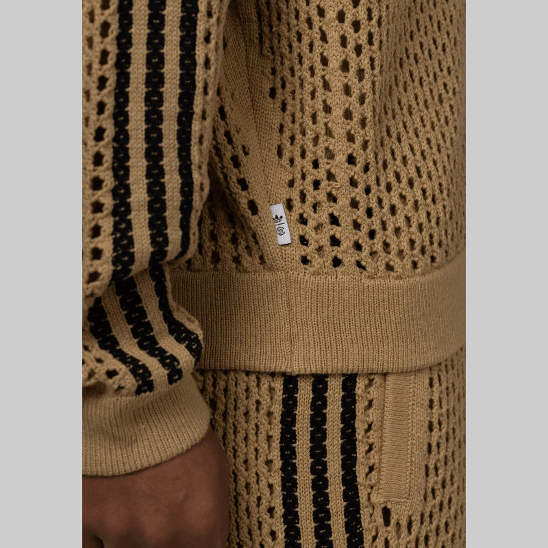 X CLOT By Edison Chen Crochet Superstar Track Top - Beige - Image 3