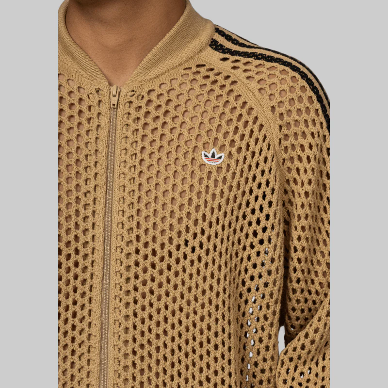 X CLOT By Edison Chen Crochet Superstar Track Top - Beige - Image 4