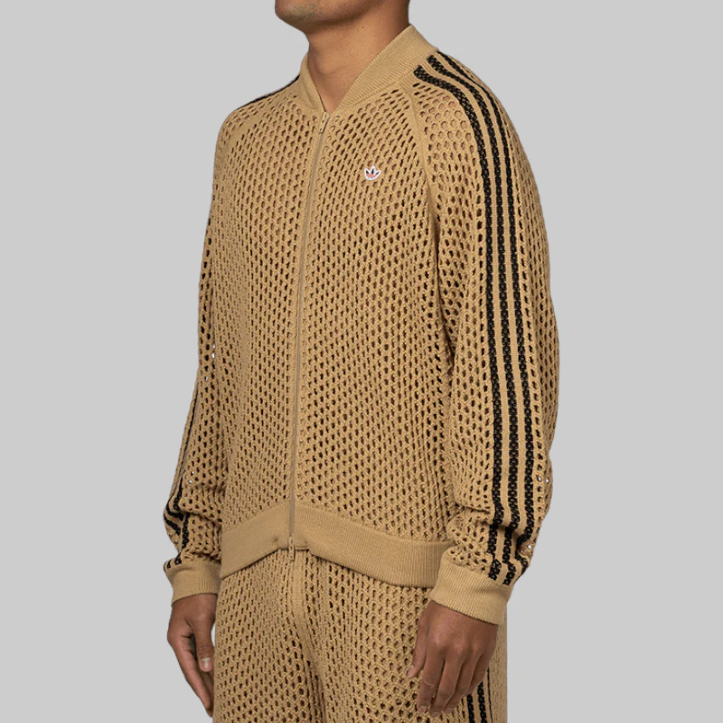 X CLOT By Edison Chen Crochet Superstar Track Top - Beige - Image 5