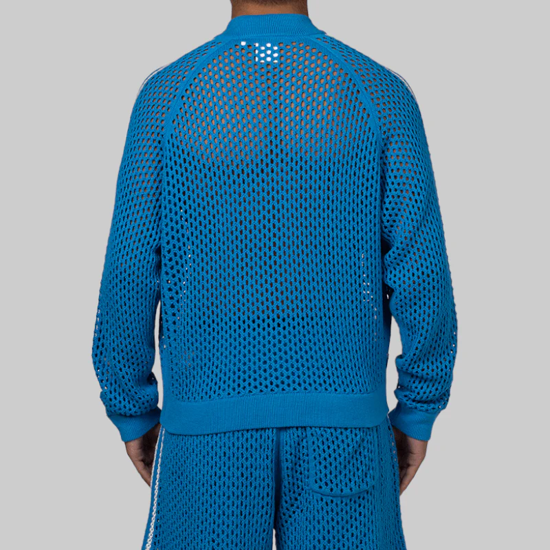 X CLOT By Edison Chen Crochet Superstar Track Top - Blue - Image 3