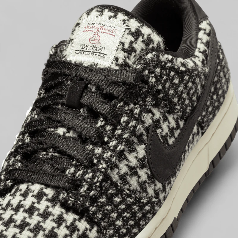 X Harris Tweed Dunk Low - Black/White - Image 5