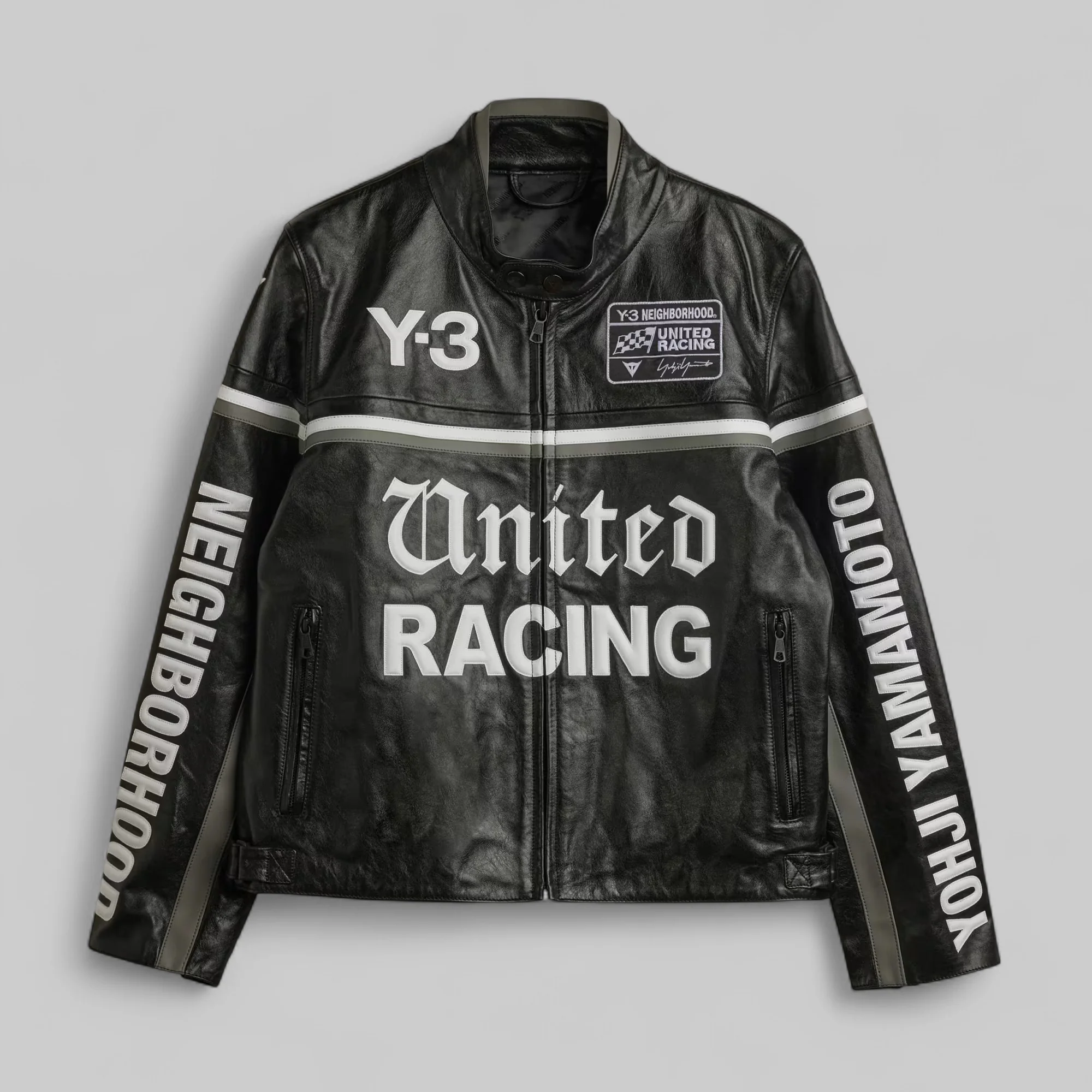X Neighborhood X Dainese Leather Racer Jacket - Black - Image 4