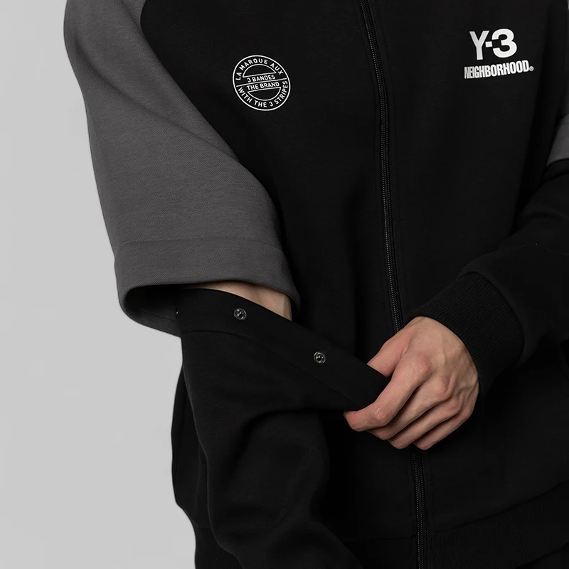 X Neighborhood Track Top (removable sleeves) - Black - Image 8