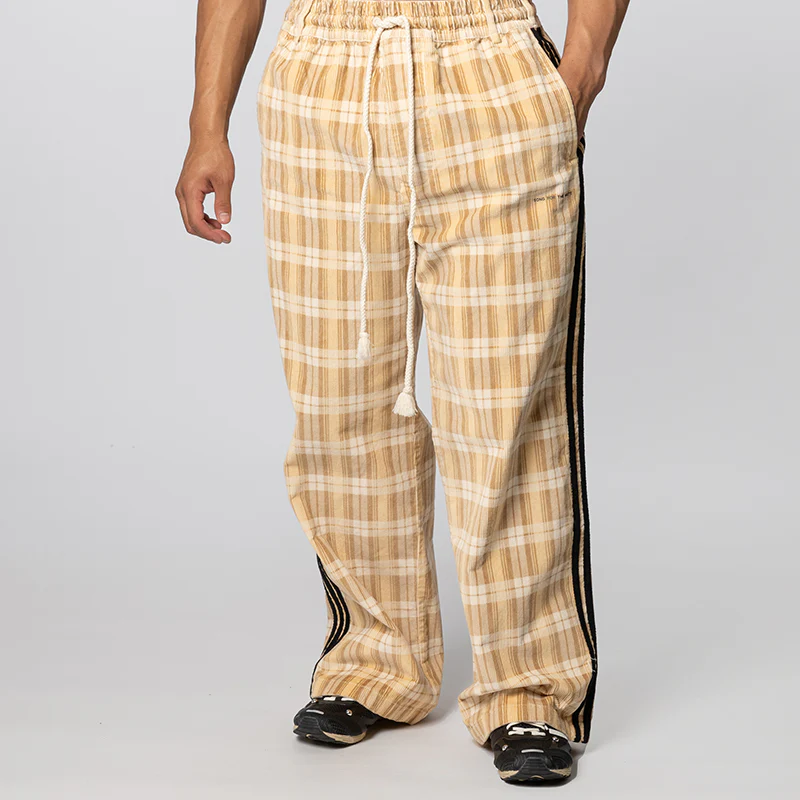 X Song For The Mute ADI006 Plaid Pant - Wonder White