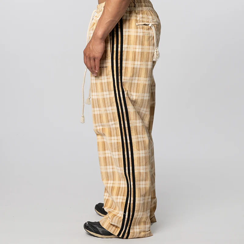 X Song For The Mute ADI006 Plaid Pant - Wonder White - Image 3