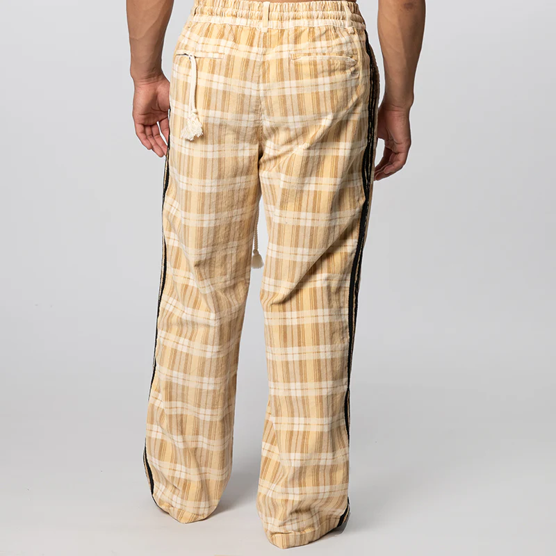 X Song For The Mute ADI006 Plaid Pant - Wonder White - Image 4