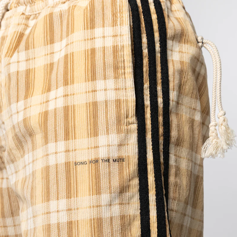 X Song For The Mute ADI006 Plaid Pant - Wonder White - Image 7