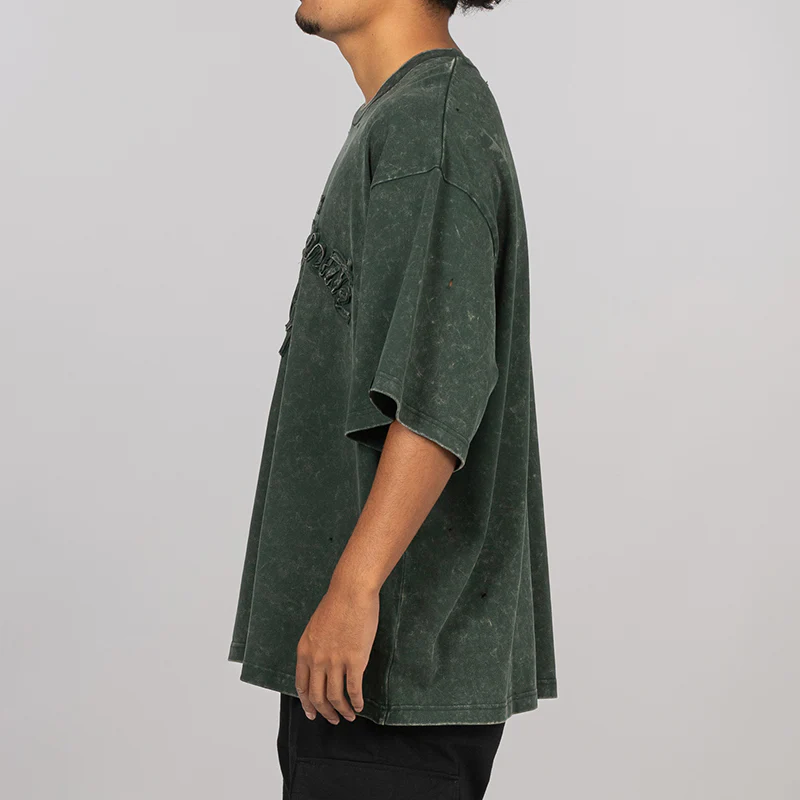 X Song For The Mute Wash T-Shirt - Shadow Green - Image 2