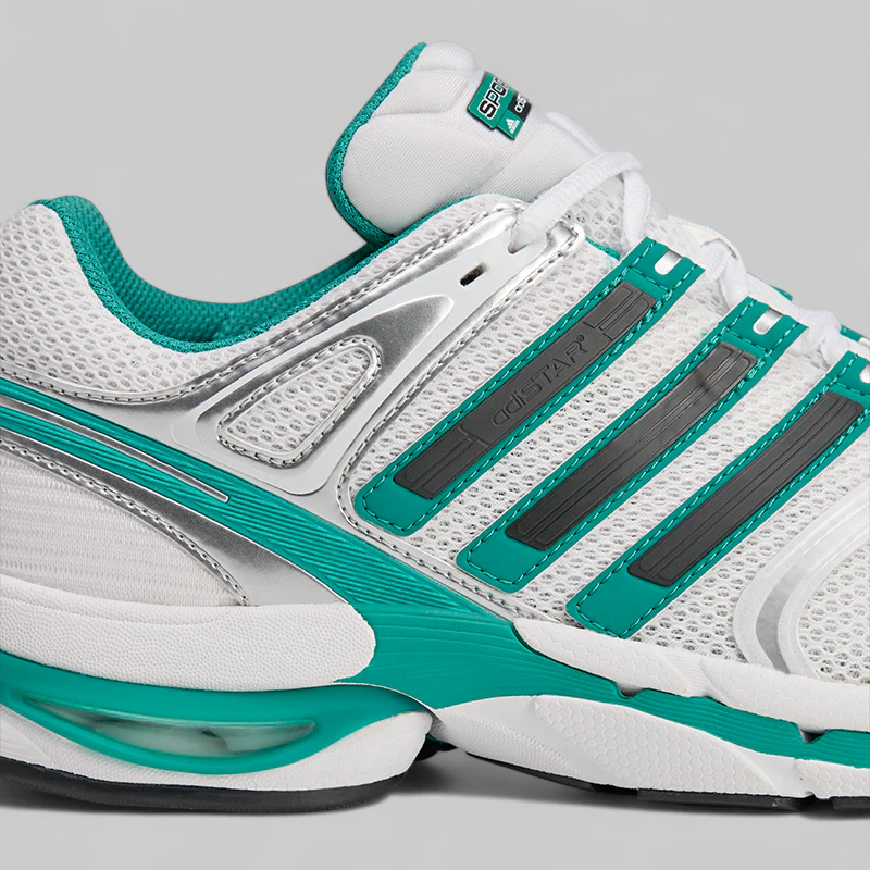X Sporty & Rich Adistar Control 5 - White/Pure Teal - Image 3
