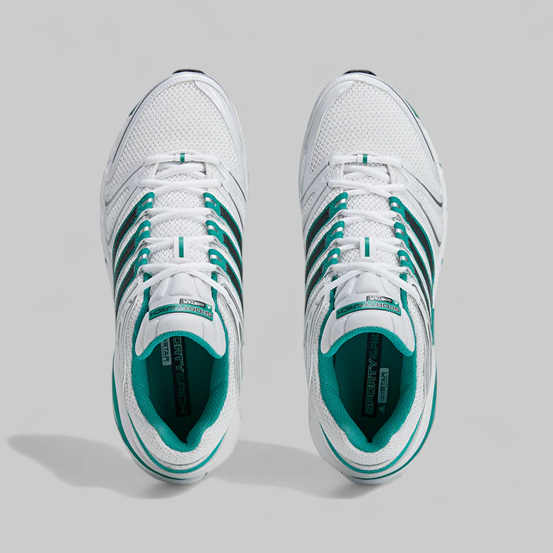 X Sporty & Rich Adistar Control 5 - White/Pure Teal - Image 4
